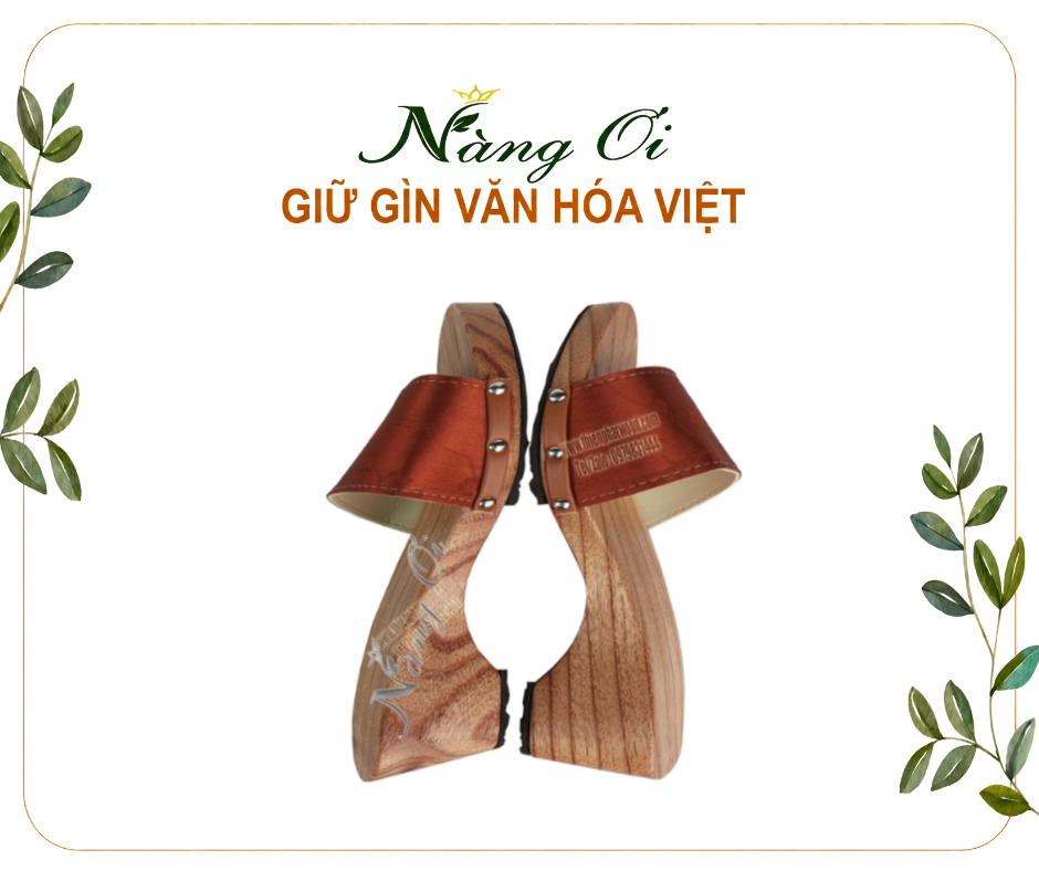 guốc gỗ cao 5cm